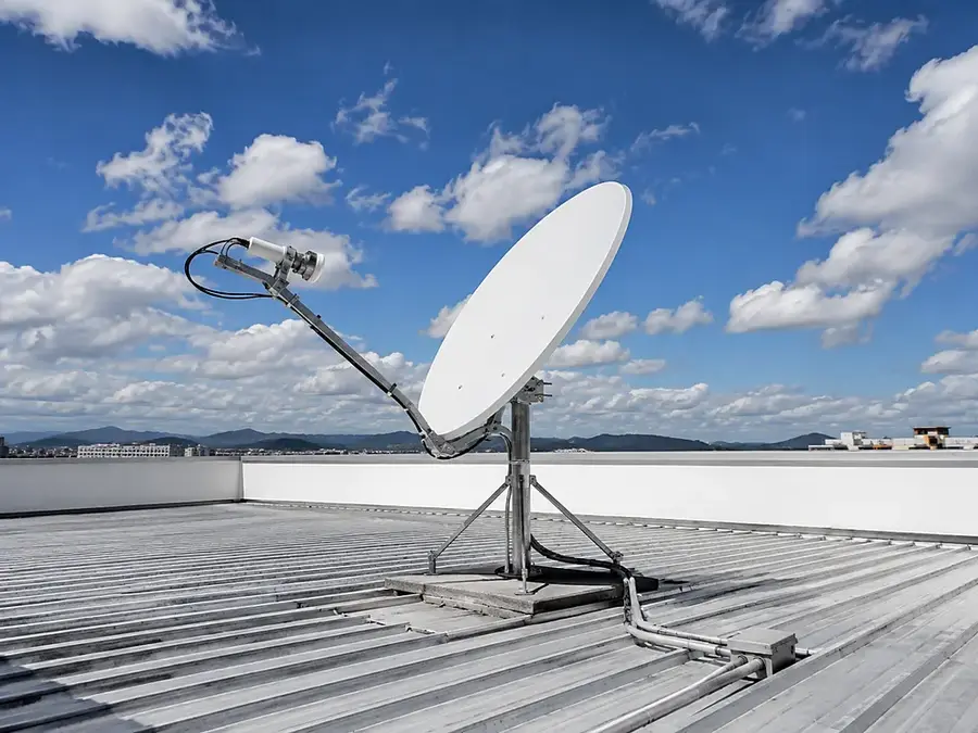 Antena VSAT — apontamento — instalação VSAT NOOP