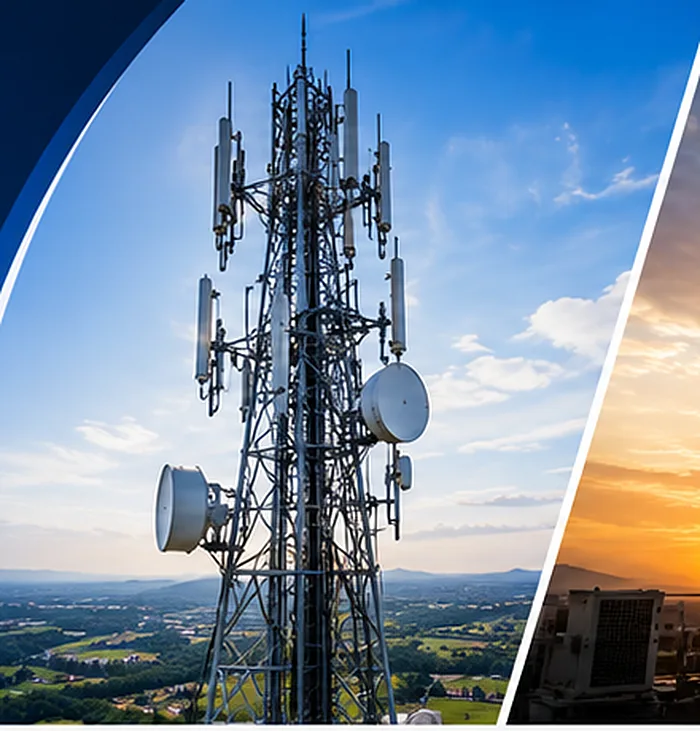 Torre de telecomunicações ao pôr do sol